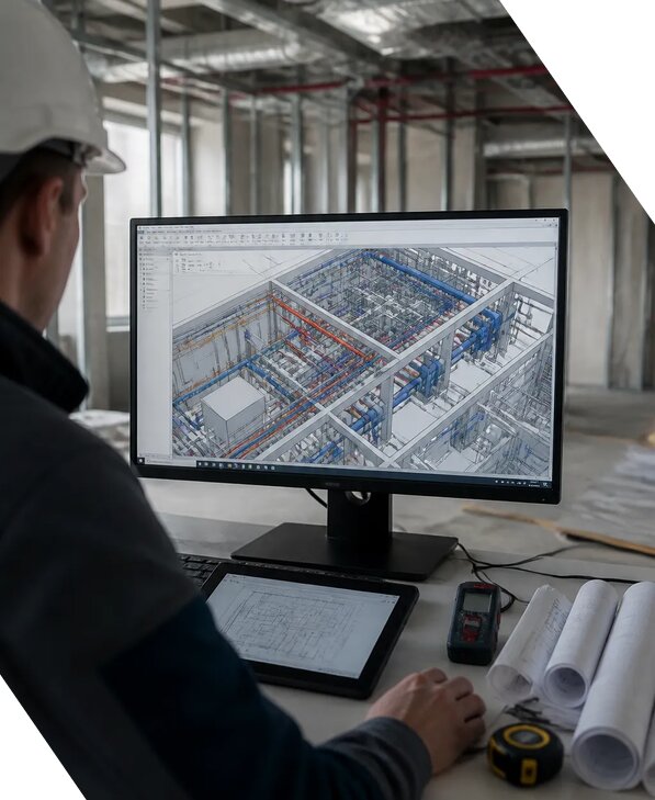Создание BIM модели инженерных сетей для объектов в Прокопьевске